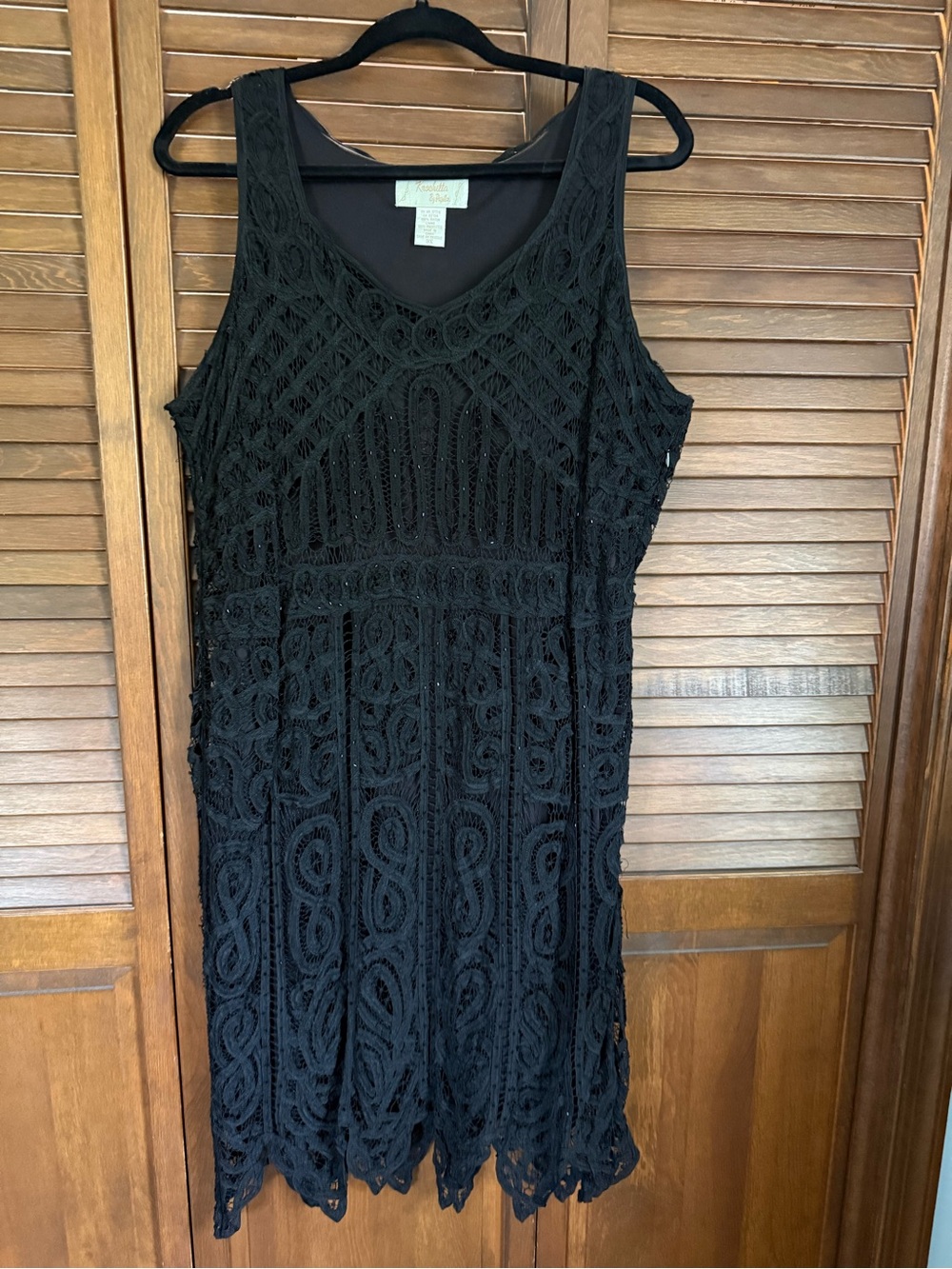 Sleeveless Black Crochet Lace Mini Dress by Ann Taylor